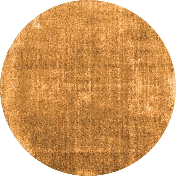 Ahgly Company Indoor Round Abstract Orange Contemporary Area Rugs, 5' Round