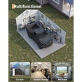 thumbnail image 3 of 12x20 FT Metal Carport, Enclosed Car Port with Reinforced Frame and Steel Roof for All-Weather Use, Metal Garage Shed for Full-Sized Pickup Trucks, 3 of 7