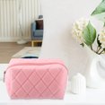 thumbnail image 3 of 1 Pcs Travel Makeup Bag Makeup Brush Holder Makeup Organizer Bag Cosmetics Storage Bag Pink Cloth, 3 of 7