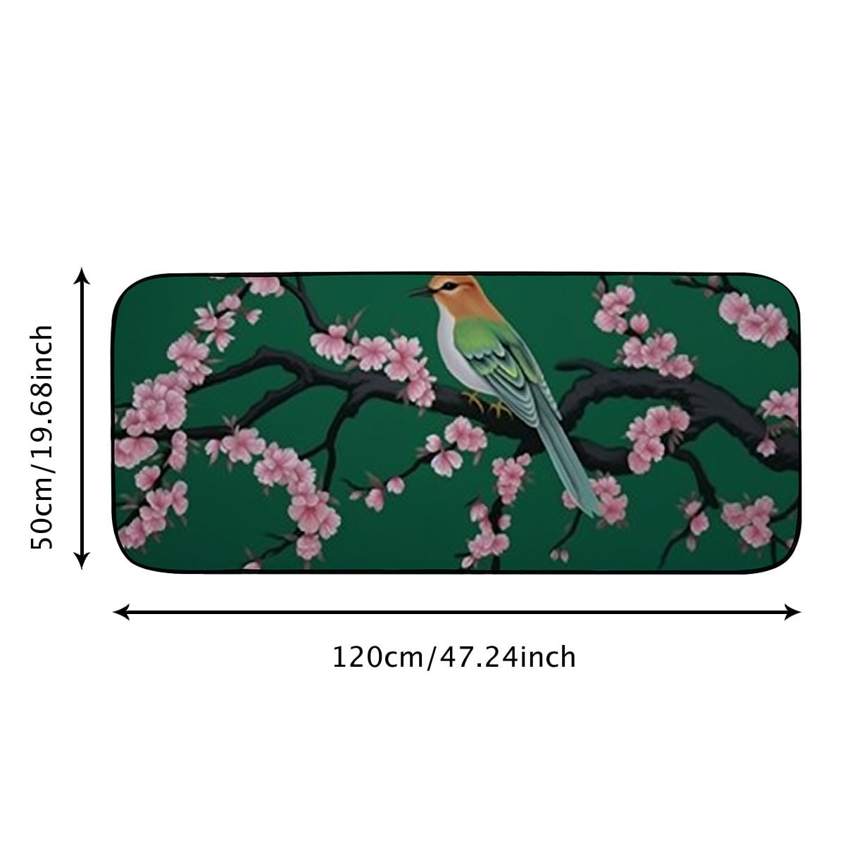 Heduofu Vintage Floral Bird Welcome Mat Front Door Mat, Non-Slip&amp;Absorbent Indoor Door Mats, Durable Rubber Backing Floor Doormat for Entryway, Patio, Porch, 19.68*47.24 in