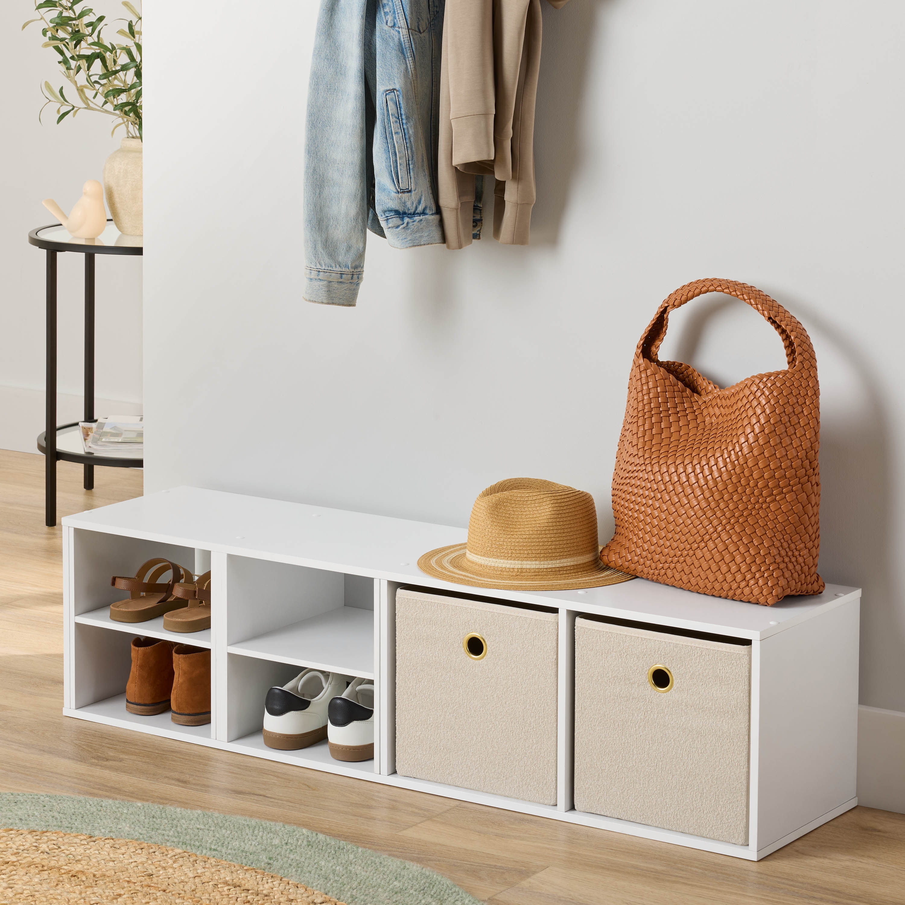 Mainstays 4 Cube Vertical Storage Organizer, White