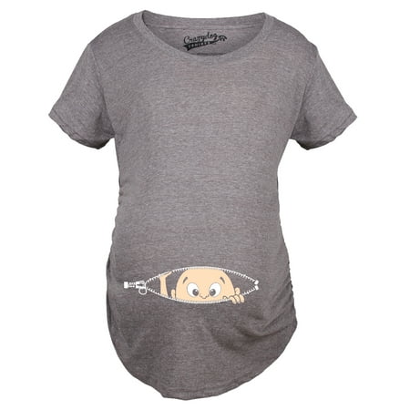 Maternity Baby Peeking T Shirt Funny Pregnancy Tee For Expecting