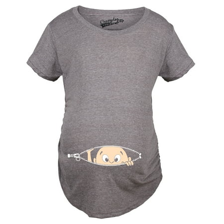 Baby Maternity Top - Maternity Baby Peeking T Shirt Funny Pregnancy Tee For Expecting Mothers