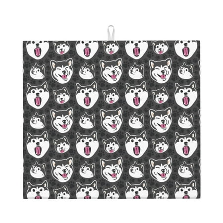 

Matuu Husky for Dish Drying Mat for Kitchen Counter for Kitchen and Dining Kitchen Counter Accessories 16 x18