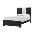 thumbnail image 2 of 6Pc Beautiful Master Bedroom Suite Black/White Finish Queen Size Sleek Bed Set Solid Wood Furniture, 2 of 7