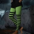 thumbnail image 6 of BiZtdJrK Fashion Leggings for Women Color Block Striped Novelty Print Workout Tights Halloween Dress Up Legging Stretch Yoga Pants Mint Green XXXL, 6 of 10