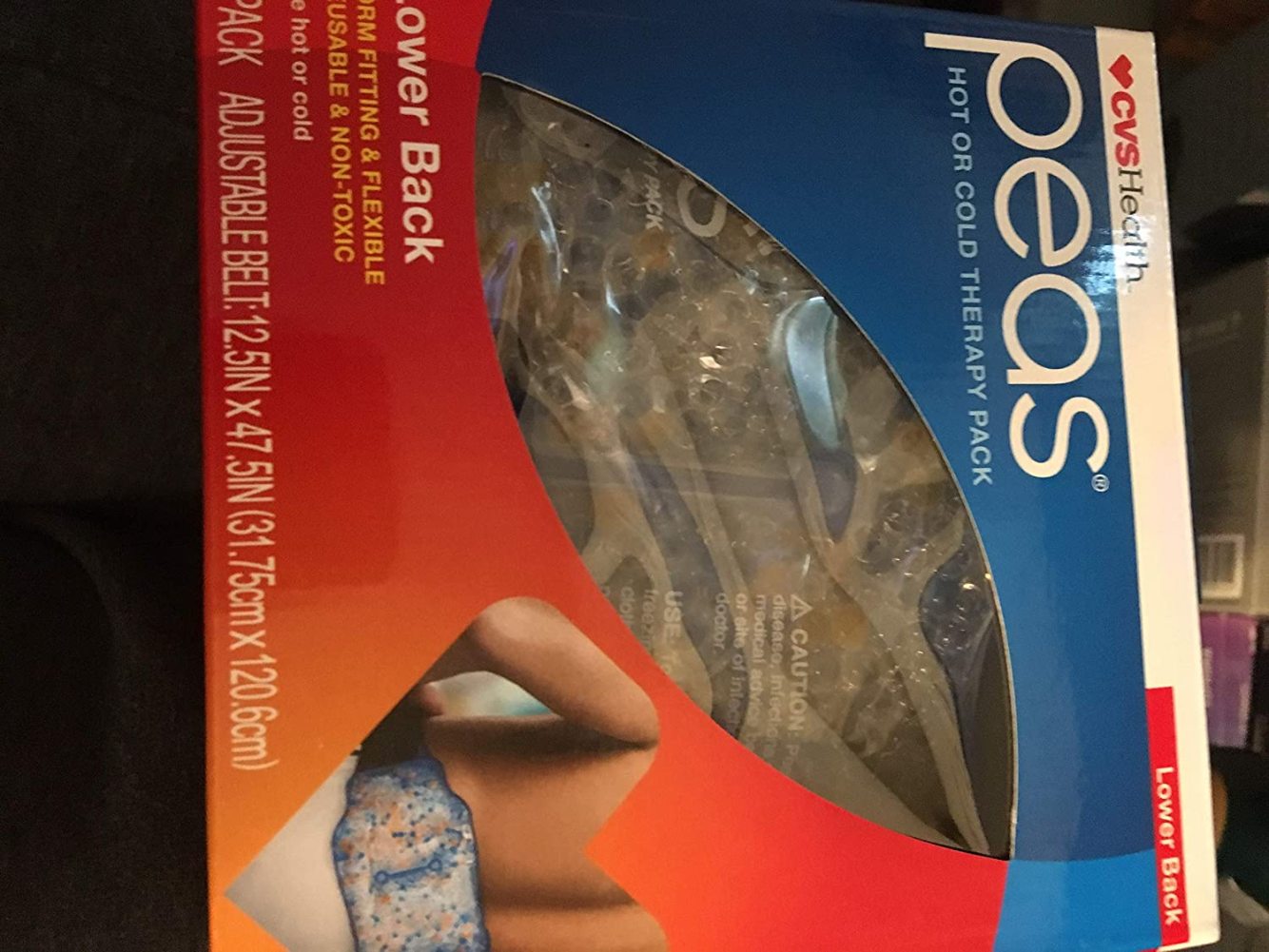 CVS Health PEAS Hot or Cold Therapy Lower Back 1 Pack Adjustable Belt