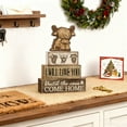 thumbnail image 7 of Scottish Cow Tiered Tray Stand - Farmhouse Desktop Ornament For Holiday Tabletop Display (A), 7 of 7