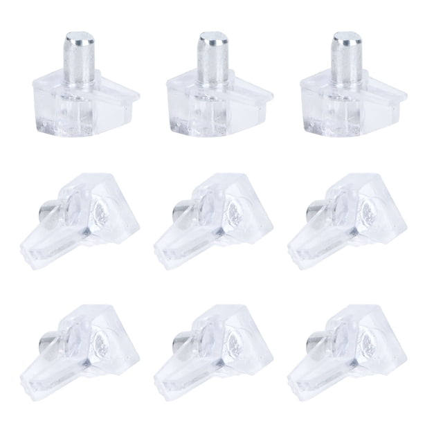 Piquets 50 Pcs Support d'Étagère Transparent Piquets Support d'Étagère Épingles Support Clips d'Armoire Support Matériel de Meuble