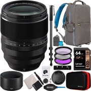 Fujinon XF 50mm F1.0 R WR X-Mount Lens for X Series Mirrorless Digital Cameras 16664339 Bundle with Deco Gear Photography Backpack + Filter Kit + Monopod Stabilizer & Accessories