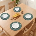 thumbnail image 3 of Unique Bargains Rustic Round Placemats 6Pcs Woven Placemats Green 15x15inch, 3 of 6