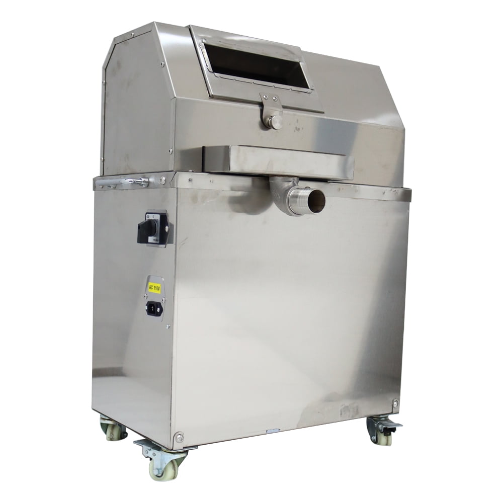 Techtongda Electric Sugar Cane Ginger Press Squeezer Juicer 3 Rolls Stainless Steel Sugarcane Grinder