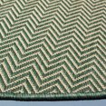 thumbnail image 3 of SAFAVIEH Courtyard Blazhe Chevron Indoor/Outdoor Area Rug, Dark Green/Beige, 6'7" x 6'7" Round, 3 of 9
