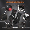 thumbnail image 2 of SNOW DEER Heated Gloves for Men Women, Temperature Display Heated Motorcycle Gloves, 2200mAh Rechargeable Battery Winter Gloves for Skiing Motorcycle Cycling Fishing Hunting, 2 of 7