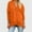 Orange, variant on UTSJKR Oversized Hoodies for Women Thick Half Button V Neck Long Sleeve Sweatshirts Ribbed Pullover with Pockets Orange M