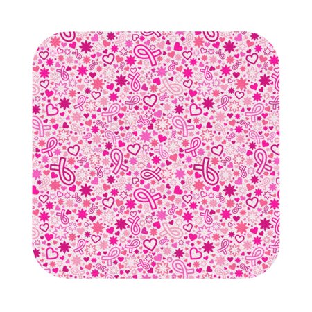 

Matuu Breast Cancer Awareness2 for Cup Coasters Set of 6 Leather Coasters Desk Coasters for Office Measures 4” x 4” Square