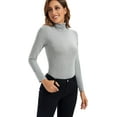 thumbnail image 1 of Hauts à Manches Longues pour Femmes Col Roulé Doux Extensible Ajusté Couche de Base, 1 of 6
