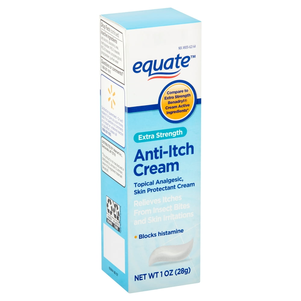 Equate Extra Strength AntiItch & Skin Protectant Cream; relieves