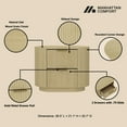 thumbnail image 4 of Olivia Modern Nightstand with 2 Drawers in Natural Oak and Gold, 4 of 10