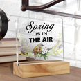 thumbnail image 6 of Spring In The Air Desk Decor,Spring is in The Air Acrylic Plaque Sign with Wooden Stand Table Desk Decor for Farmhouse Home Office Kitchen Tabletop Decor 4x4 Inch, 6 of 7