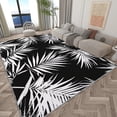 thumbnail image 3 of Washable Area Rug 6x9 ft Palm Leaves Black White Area Rug for Living Room, Soft Low Pile Rugs, Non-Slip Carpet, Home Decor Floor Rug for Bedroom Dining Room Kitchen, 3 of 7