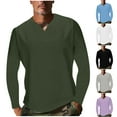 thumbnail image 2 of DGXTA Men's Casual Slim Fit Basic Long Sleeve T-Shirt Classic V Neck Lightweight Tee Shirt, 2 of 8