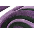 thumbnail image 5 of Premium Hand Carved Abstract Modern Rug Contemporary Colorful Thick Carpet Design 327 (2'6"x3'9",Purple), 5 of 7