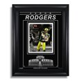 thumbnail image 1 of Aaron Rodgers Green Bay Packers Engraved Framed Photo - Action Spotlight, 1 of 2