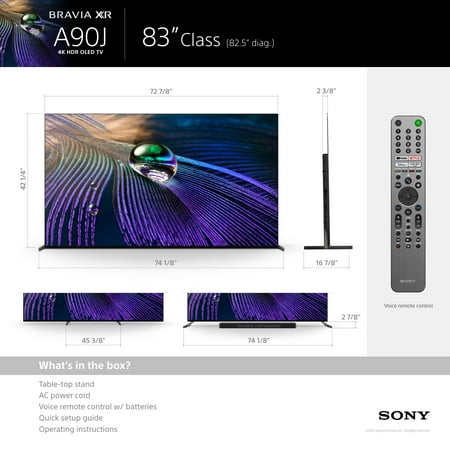 Sony - 83" Class A90J Series OLED 4K UHD Smart Google TV