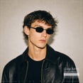 thumbnail image 3 of SA106 Mens Narrow Metal Rim Rectangular Hustler Sunglasses, Black Frame - Black Lens, 3 of 7