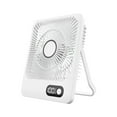 thumbnail image 3 of Digital Display Five Speed Desktop Small Fan USB Charging Portable Home Mini Desktop Small Fan Can Be Wall Mounted High Wind Power Large Capacity Fan, 3 of 7