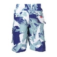 thumbnail image 2 of Mens Multi Color Wave Design Skate Surf Board Short / Swim Trunks - Navy - 3X-Large, 2 of 2
