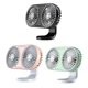 thumbnail image 2 of Ventilador portátil de mini 360 grados de refrigeración automática por aire de doble extremo ajustable en todas las direcciones ventilador USB silencioso pequeño ventilador de escritorio, 2 of 5