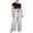 Gray, variant on Bosfbaoi Plus Size Women's Pants Loose Wide Leg Pants Elastic Waist Drawstring Sweatpants with Pockets Casual Trousers