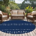 thumbnail image 4 of Rustic Botanical Round Area Rug 8Ft Washable Large Circle Rugs for Living Room Dorm, Japanese Herb on Navy Blue Simple Art Non-Slip Carpet Floor Mats Indoor Outdoor Carpet Runner Aesthetic Home Decor, 4 of 8