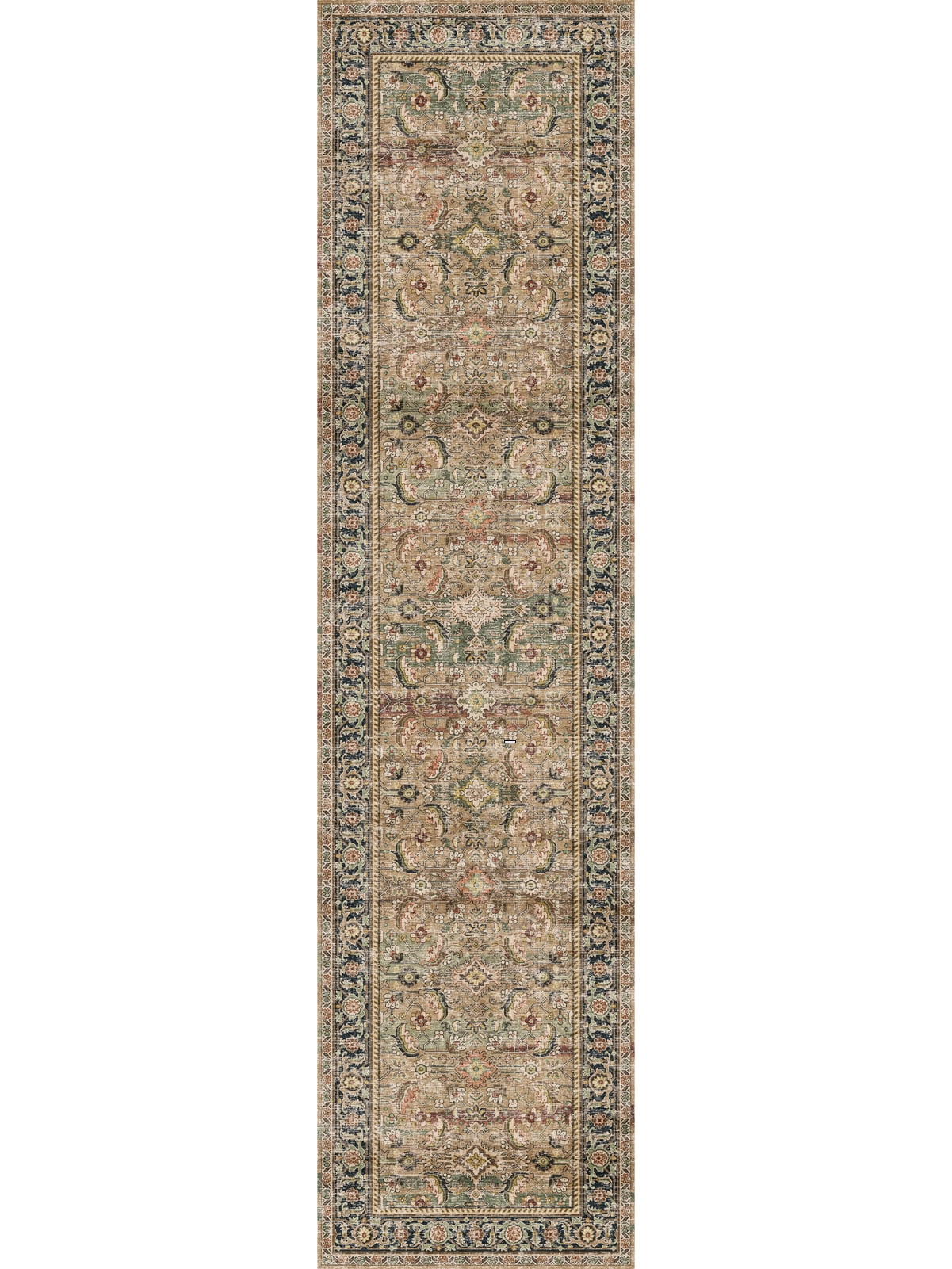 BERTHMEER 2.6'x12' Runner Rugs for Hallway Bedroom Corridor Entryway Kitchen Oriental Vintage Traditional Oriental Distressed Non Slip Indoor Washable Runner Rugs,Brown