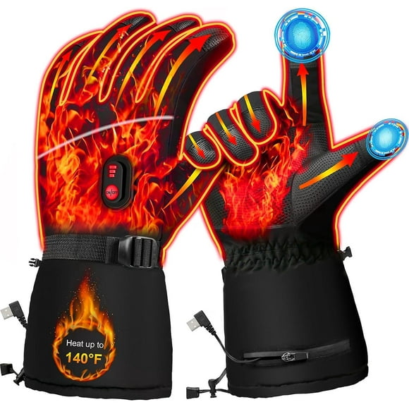 Heated Gloves For Men Women,electric Heated Gloves Camping Hand Warmers Winter Warm Touchscreen Gloves - Battery Powered Waterproof Gloves Windproof G