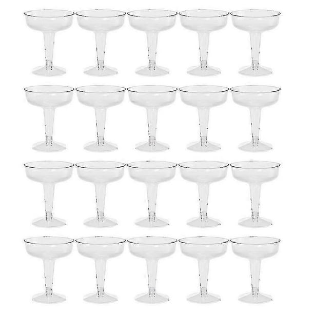 Srbtv-new Plastic Champagne Flutes Disposable - 20pcs Clear Plastic Champagne Glasses For Parties Clear P
