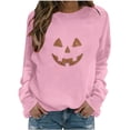 thumbnail image 3 of AnuYalue Sweatshirt for Women Rhinestone Ghost Pumpkin Crewneck Pullover Tops for Holiday Party, 3 of 6