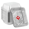 thumbnail image 3 of Stock Your Home 9x13 Disposable Baking Pan with Lid (10 Pack) Heavy Duty Aluminum Cake Pans with Lids, Clear Plastic Cover, Food Container for Lasagna, Casserole, Brownie, Rectangular Sheet Tray, 3 of 9