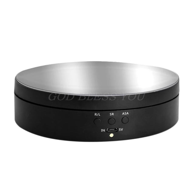 3 Speeds Electric Rotating Display Stand Mirror 360 Degree Turntable Jewelry Holder For Photography Video Props ,Excellent Structural Design