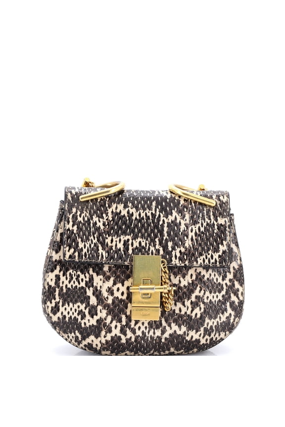 Pre-Owned Drew Crossbody Bag Python Mini By Rebag