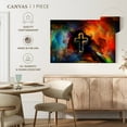 thumbnail image 5 of Elephant Stock Colorful Cross Wall Art - Horizontal Canvas Wall Art - Living Room Wall Decor - Religion And Spirituality Canvas - Black And Orange Decor - 39" x 26", 5 of 8