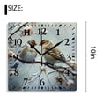 thumbnail image 2 of 10 Inch Wall Clock Battery Operated Silent Clock Decorative for Office, Kitchen, Outdoor, Living RoomTwo Red Birds Winter Style, 2 of 4