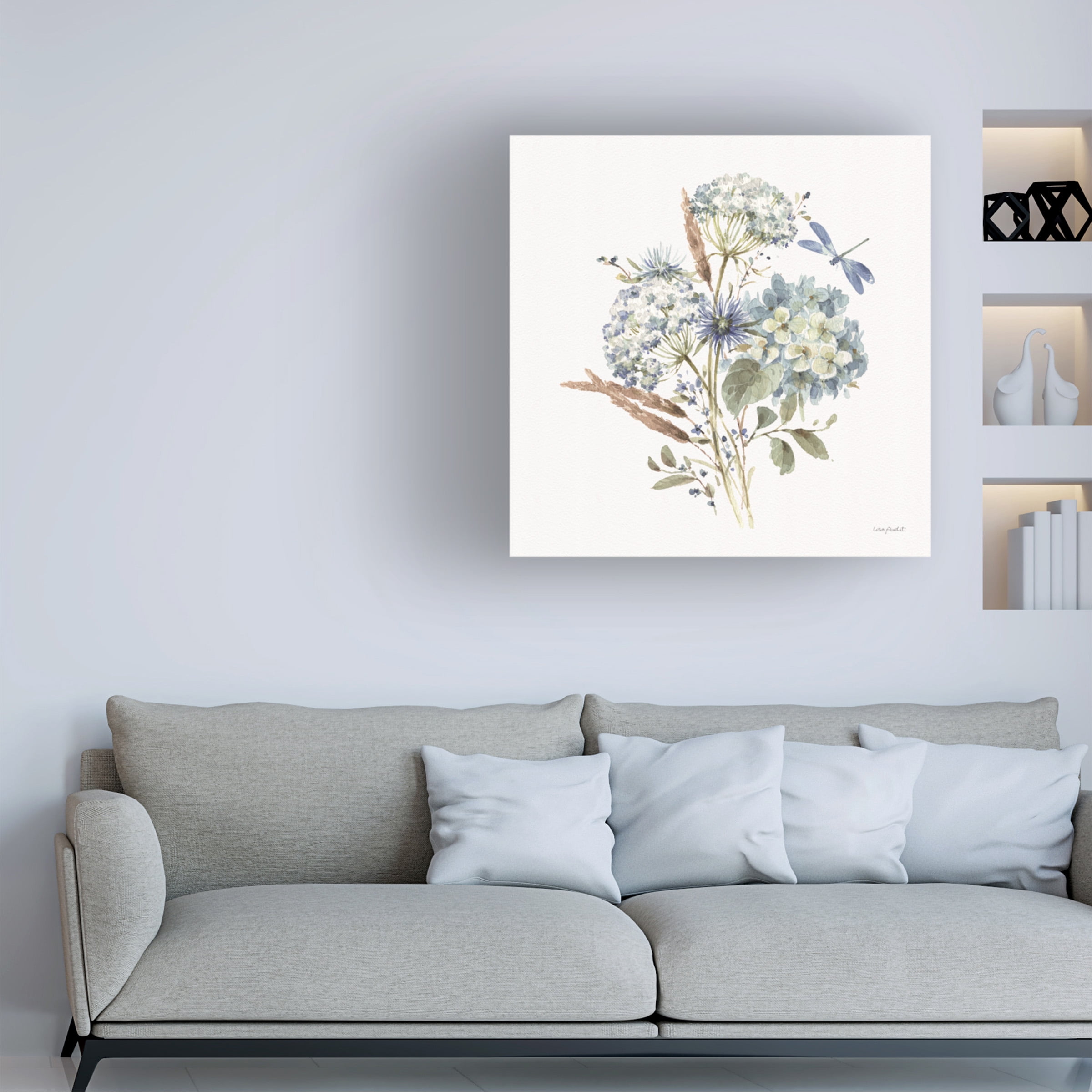 Lisa Audit 'Bohemian Blue 06 on white' Canvas Art