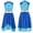 Blue, variant on renvena Kids Girls Metallic Color Block Liturgical Praise Dance Lyrical Dress 6-16 A Blue 10