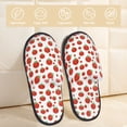 thumbnail image 2 of Fotbe Hand Drawn Tomatoes Pattern Women's Fuzzy Slippers Plush Slippers Fluffy Winter House Shoes Indoor and Outdoor-Large, 2 of 8