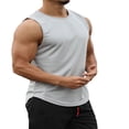 thumbnail image 4 of EIMELI Men Sports Tank Top Sleeveless Round Neck Solid Color Tops Running Fitness Tops for Men, 4 of 5