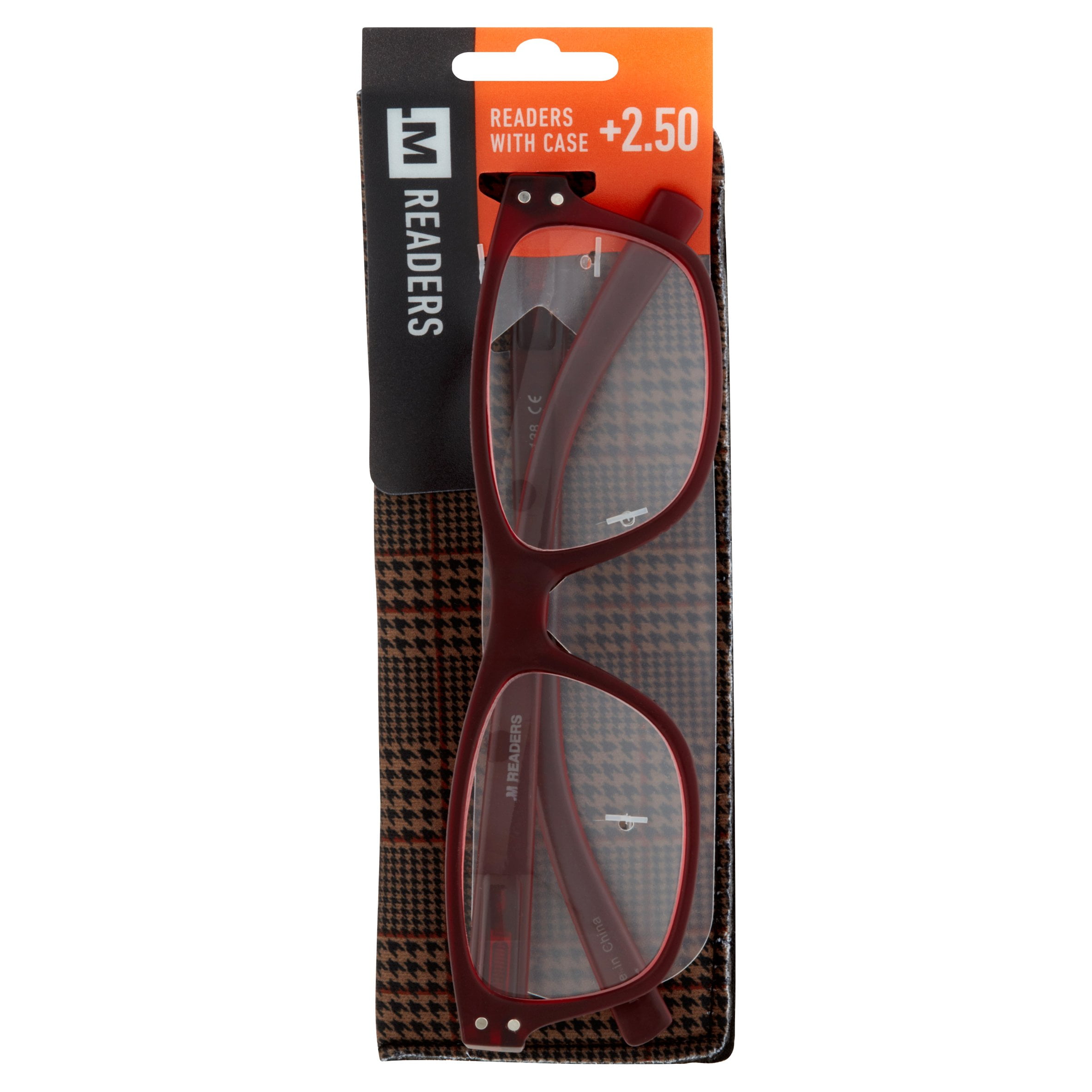 M Readers +2.50 Readers with Case