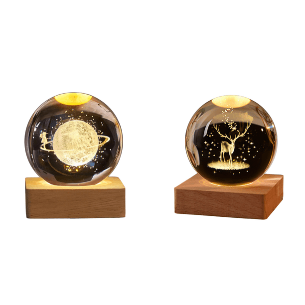 Cristal Pequeña Grabada en 3D Carga USB para (paseo Espacial)